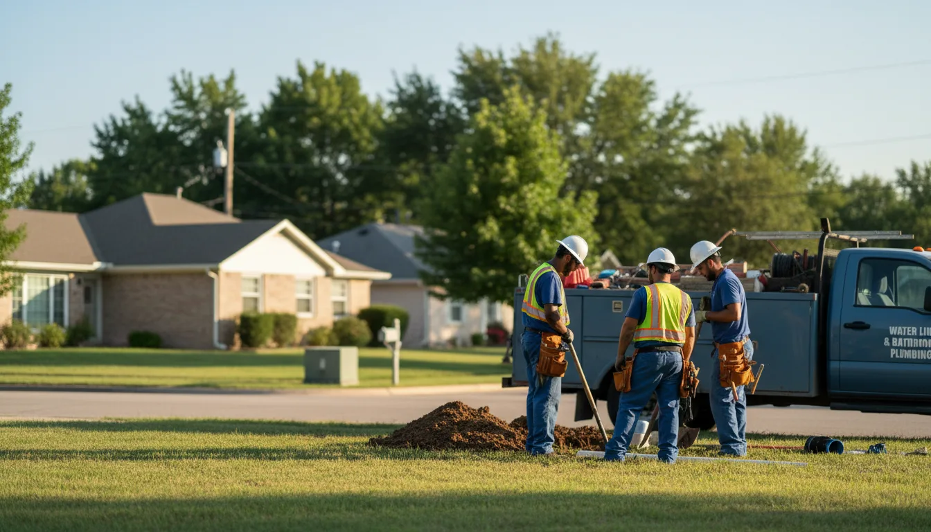 Residential water line and bathroom plumbing service in Gillett Grove, IA